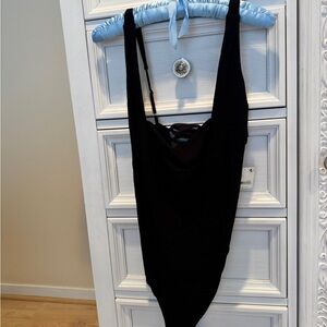 Free People Midnight Black Strappy Bodysuit